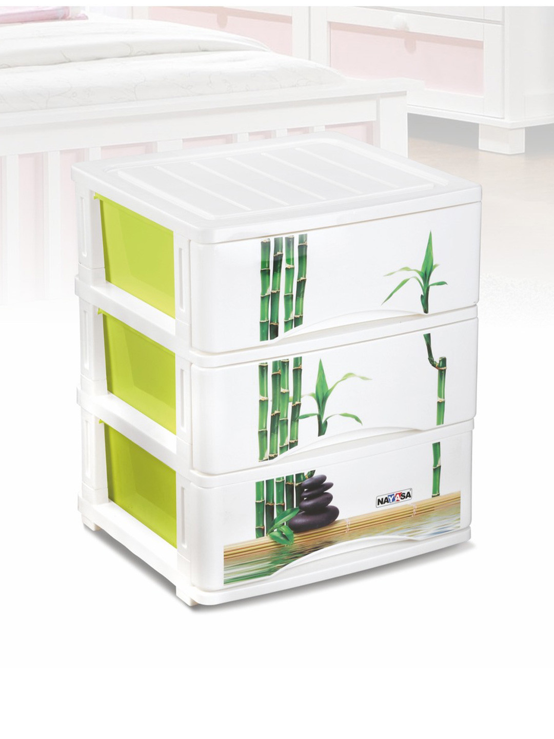 Nayasa Tuckins Deluxe No.33- Set of 3 White Multi-Compartment Storage Organizer