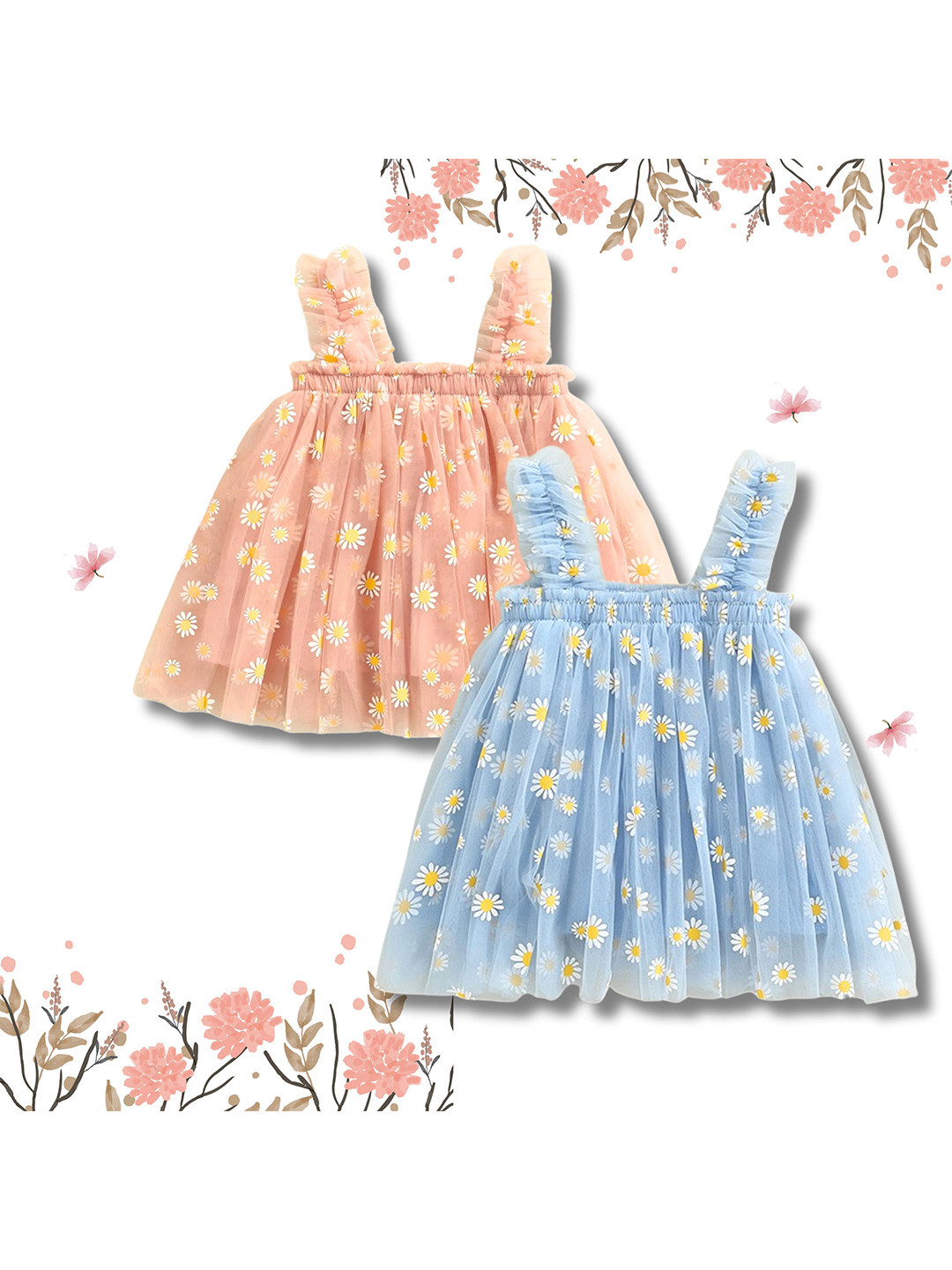 TotzTouch Baby Girls Printed Party Dress