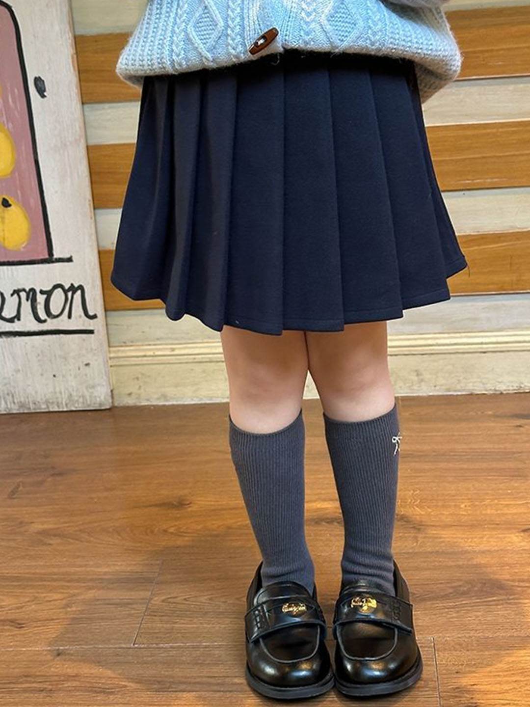 LULU & SKY Girls Knife Pleat Skater Skirt