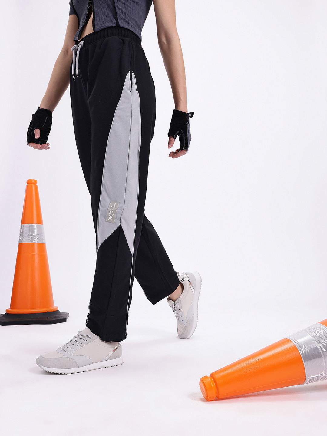 Kook N Keech Women Colourblock Relaxed Fit Track Pants