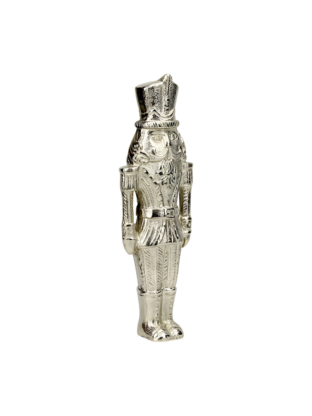 Hind Decor Silver-Toned Aluminum Christmas Figurine Festive Accent