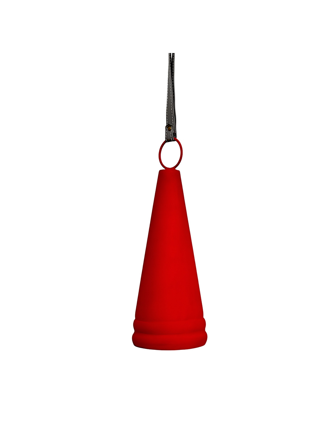 Hind Decor Matte Red Metallic Hanging Bell