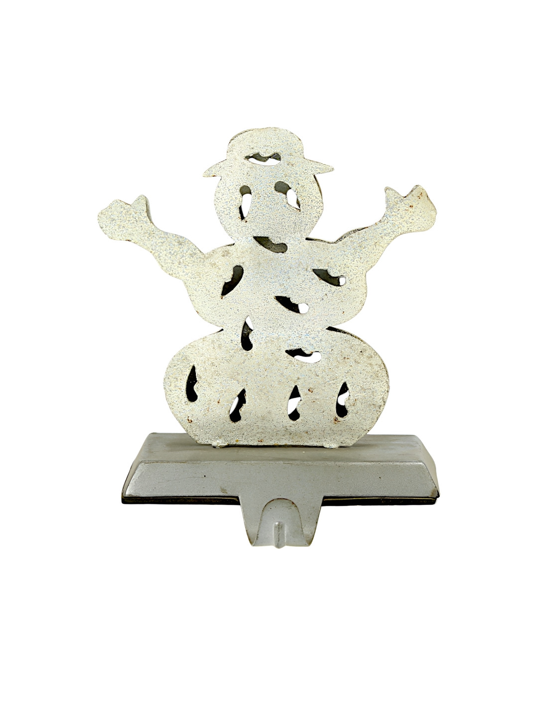 Hind Decor Off-White Metallic Christmas Stocking Holder