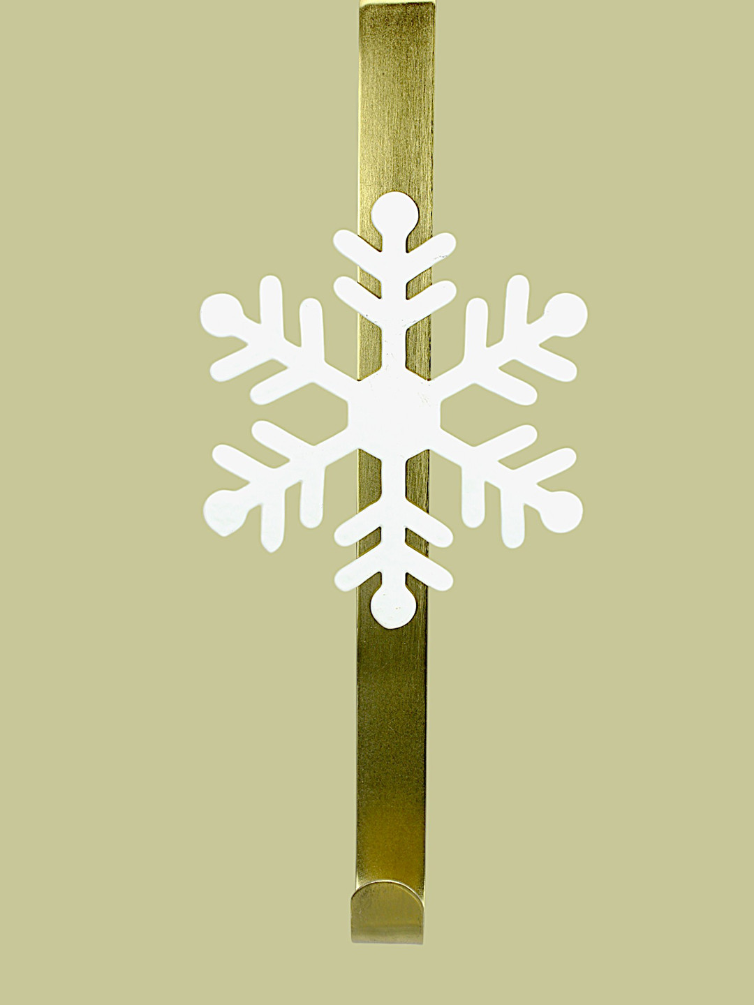 Hind Decor White Glossy Snow Shape Christmas Stocking Holder