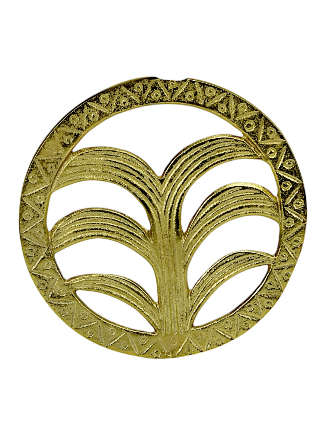 Hind Decor Gold-Toned Aluminum Christmas Serving Tray