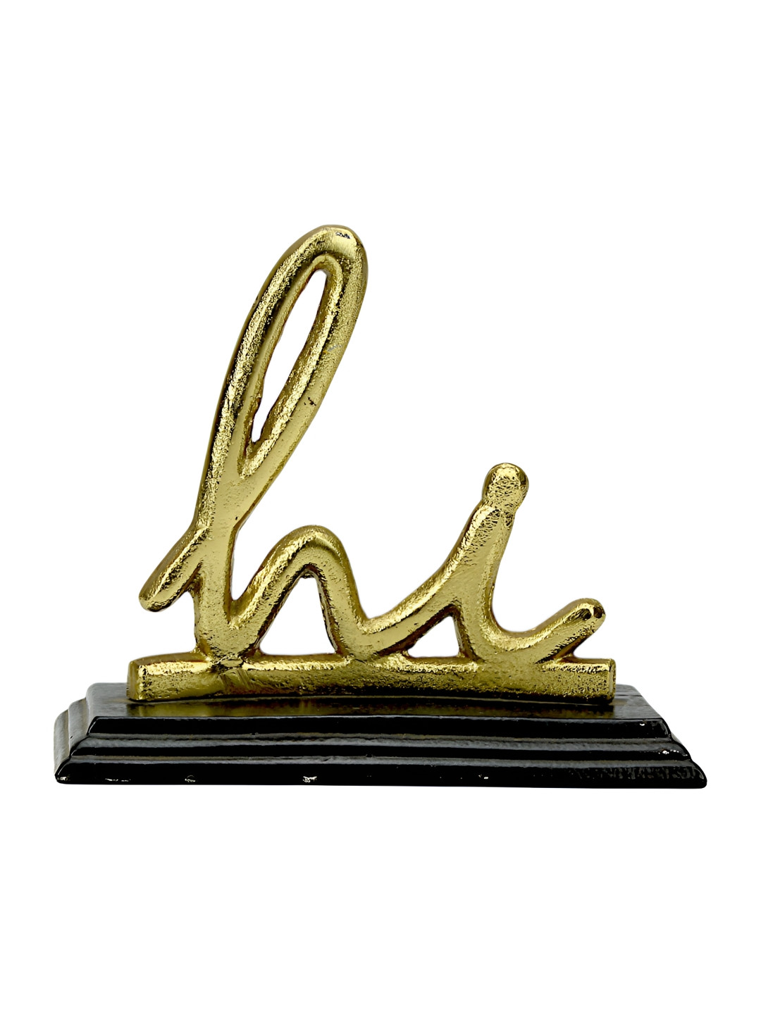 Hind Decor Hi Gold Aluminium Metallic Living Room Medium Showpiece - 7.1 Inches