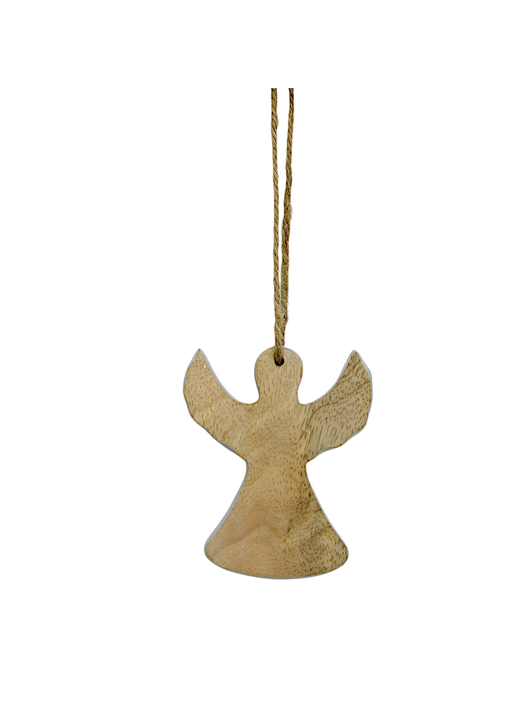 Hind Decor Brown Wooden Hanging Christmas Angel Festive Decor
