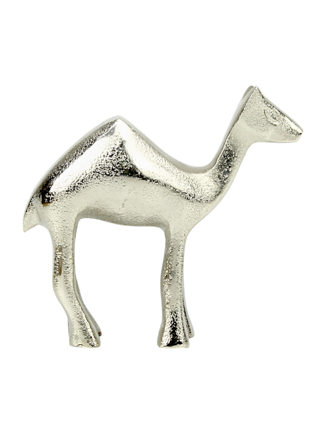 Hind Decor Camel Silver Aluminium Metallic Home Office Hand-Crafted Medium Showpiece - 5.1 Inches