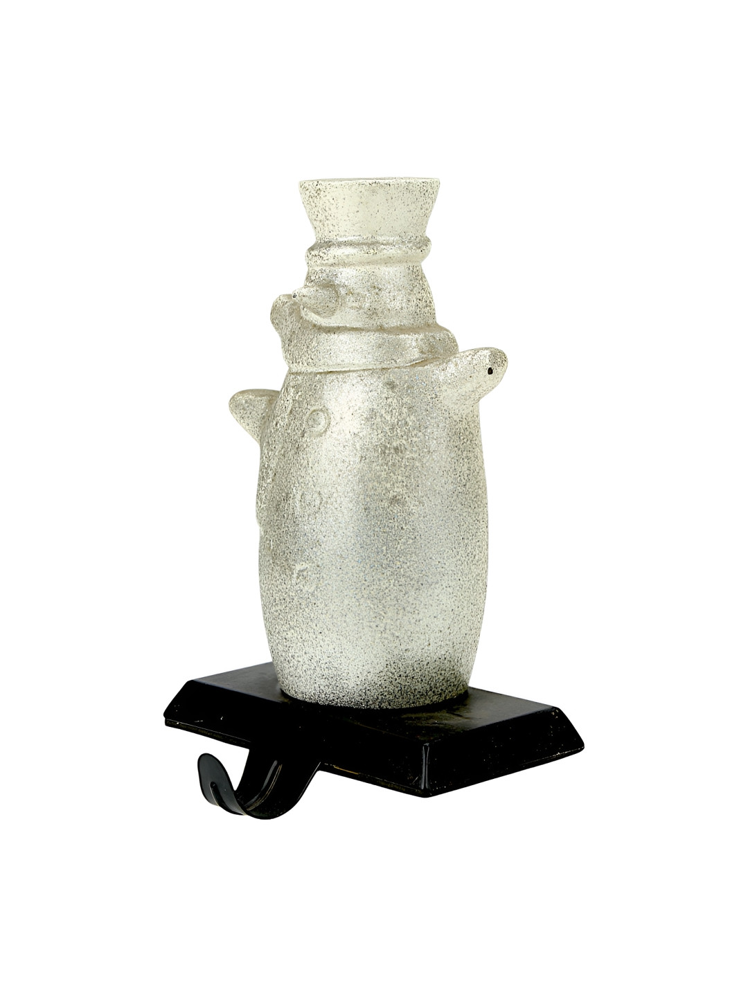 Hind Decor Silver-Toned Christmas Snowman Stocking Holder