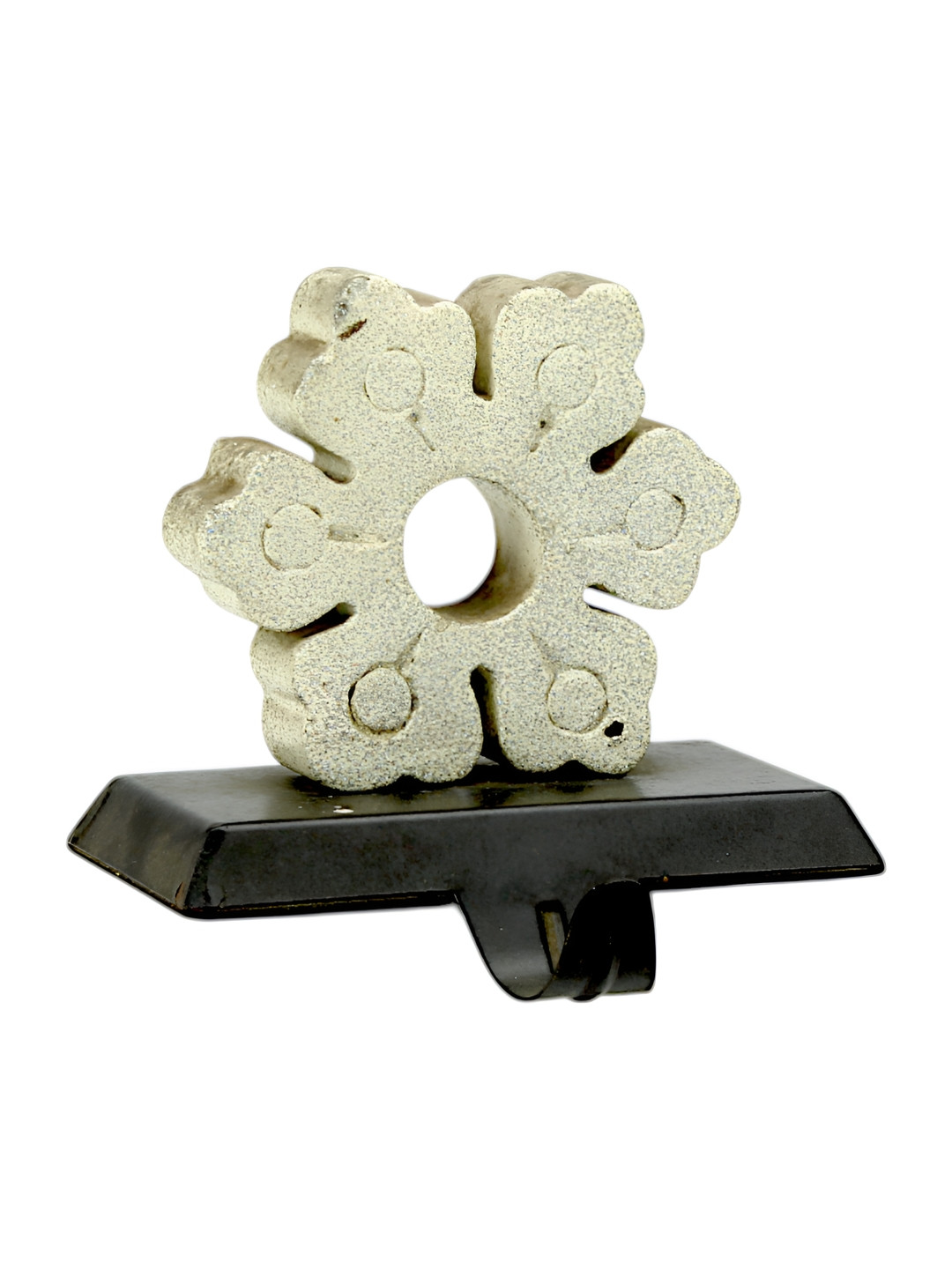 Hind Decor White Flower Shaped Stocking Holder