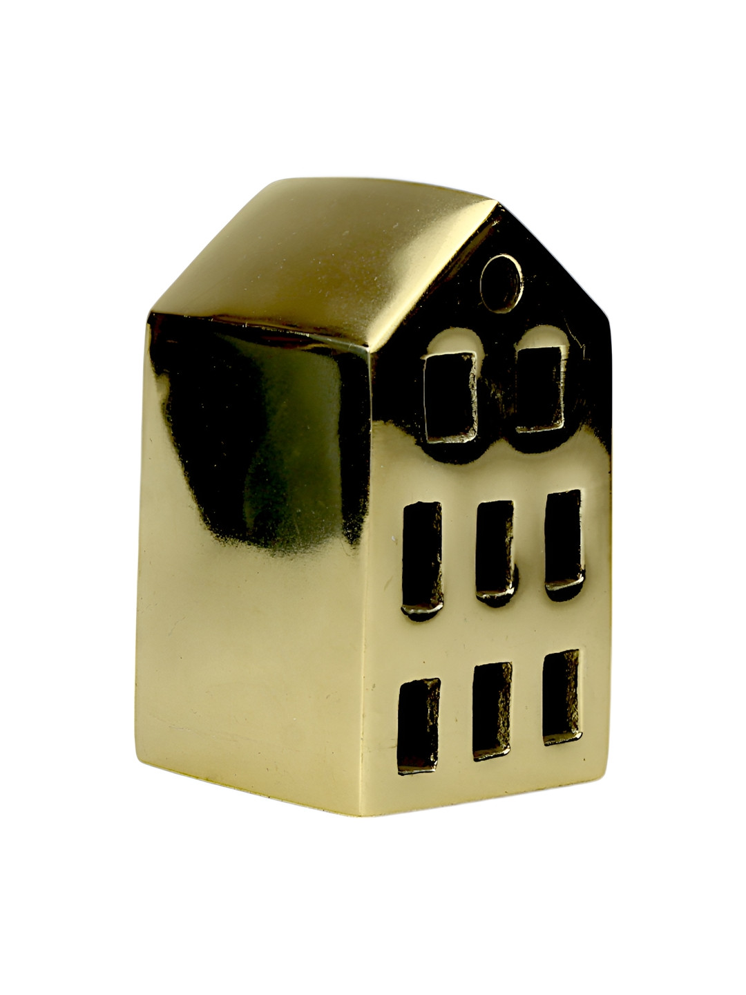 Hind Decor Christmas Home Gold Aluminium Metallic Living Room Medium Showpiece - 5.5 Inches