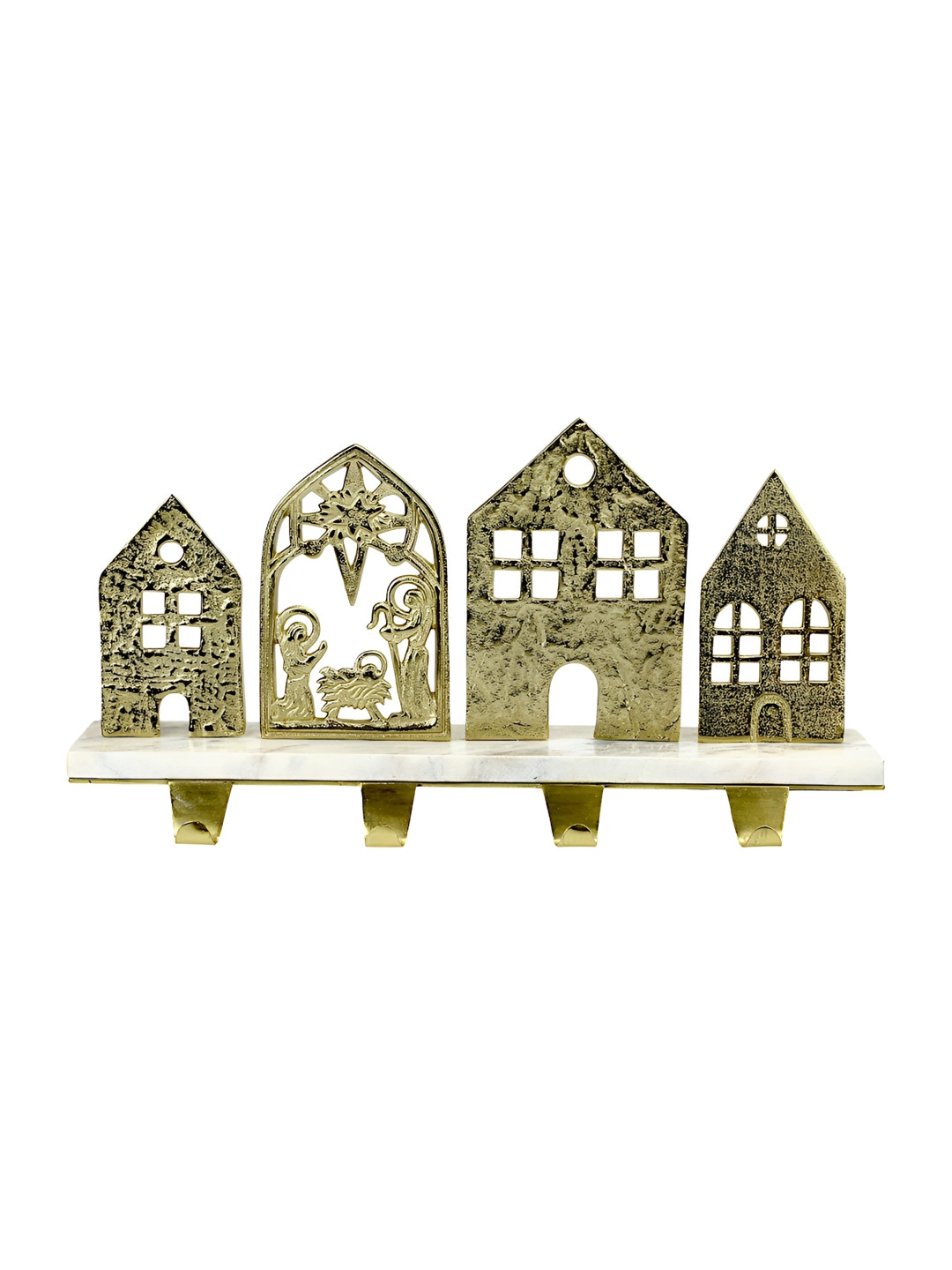 Hind Decor Gold Toned Christmas Stocking Holder