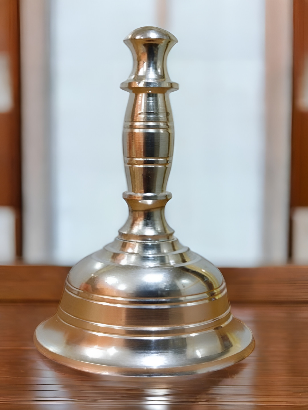 Sigaram Pooja Articles Silver-Toned Pooja Bell For Home Pooja Essentials