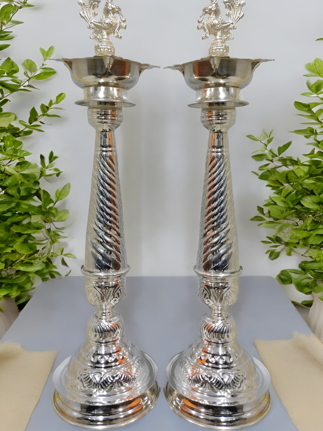 Sigaram Silver-Toned Pure German Silver Diya