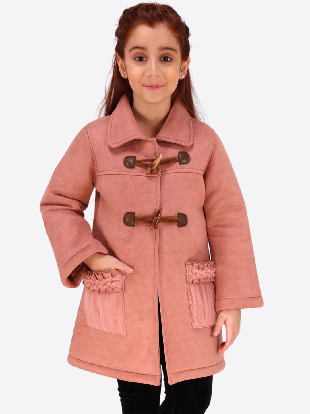 CUTECUMBER Girls Single-Breasted Princess Coat