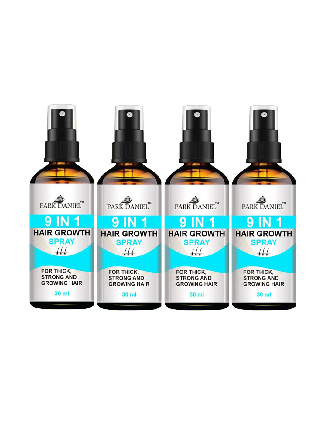 Park Daniel 9 In 1 Set Of 4 Hair Growth Serum For Thick & Strong Hair- 30 ml Each