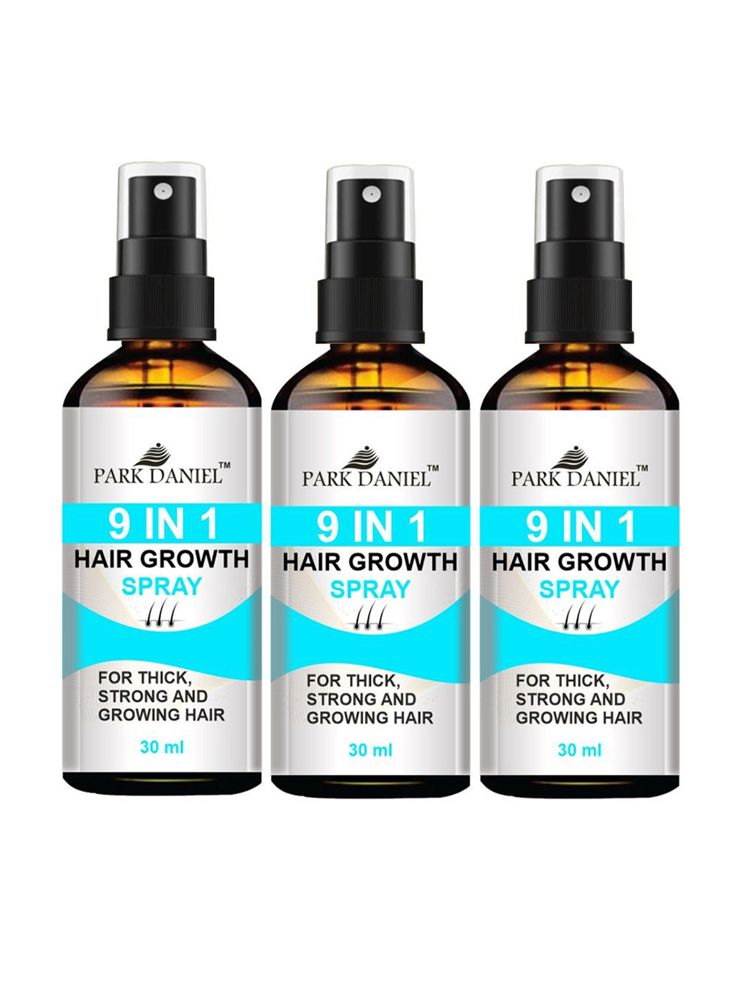 Park Daniel 9 In 1 Set Of 3 Hair Growth Serum For Thick & Strong Hair- 30 ml Each