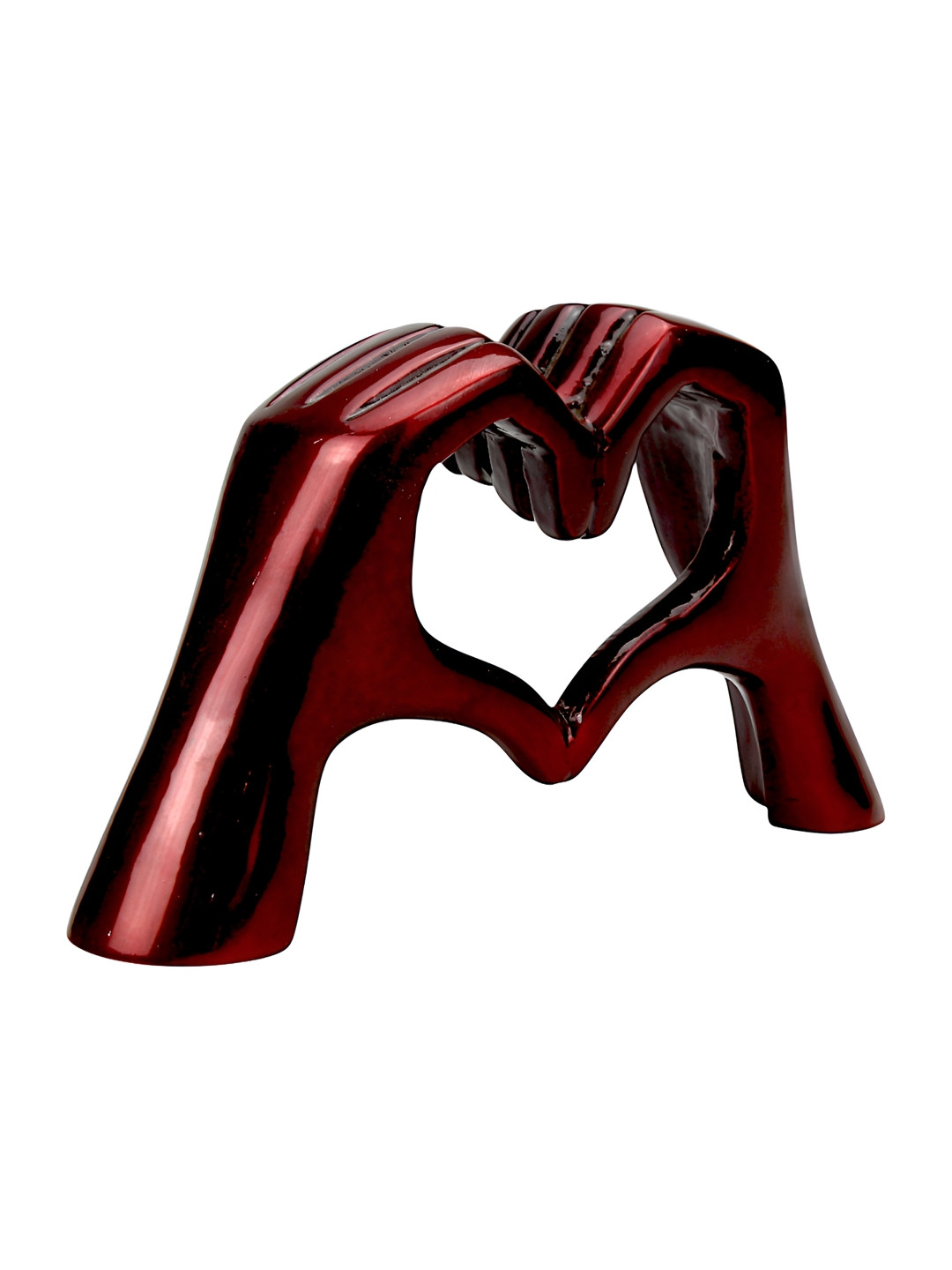 Hind Decor Red Hands Figurine Elegant Symbol of Love and Unity