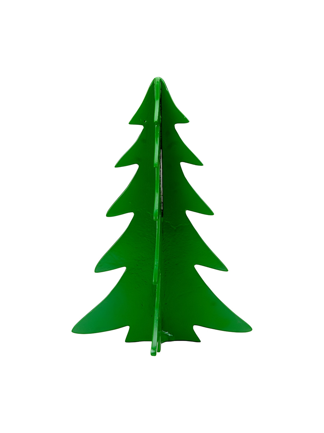 Hind Decor Christmas Tree Green Metal Metallic Living Room Hand-Crafted Small Showpiece - 12.2 Inches