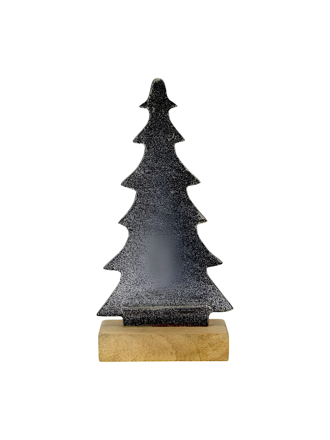 Hind Decor Christmas Tree Black Metal Metallic Living Room Hand-Crafted Small Showpiece - 9.8 Inches