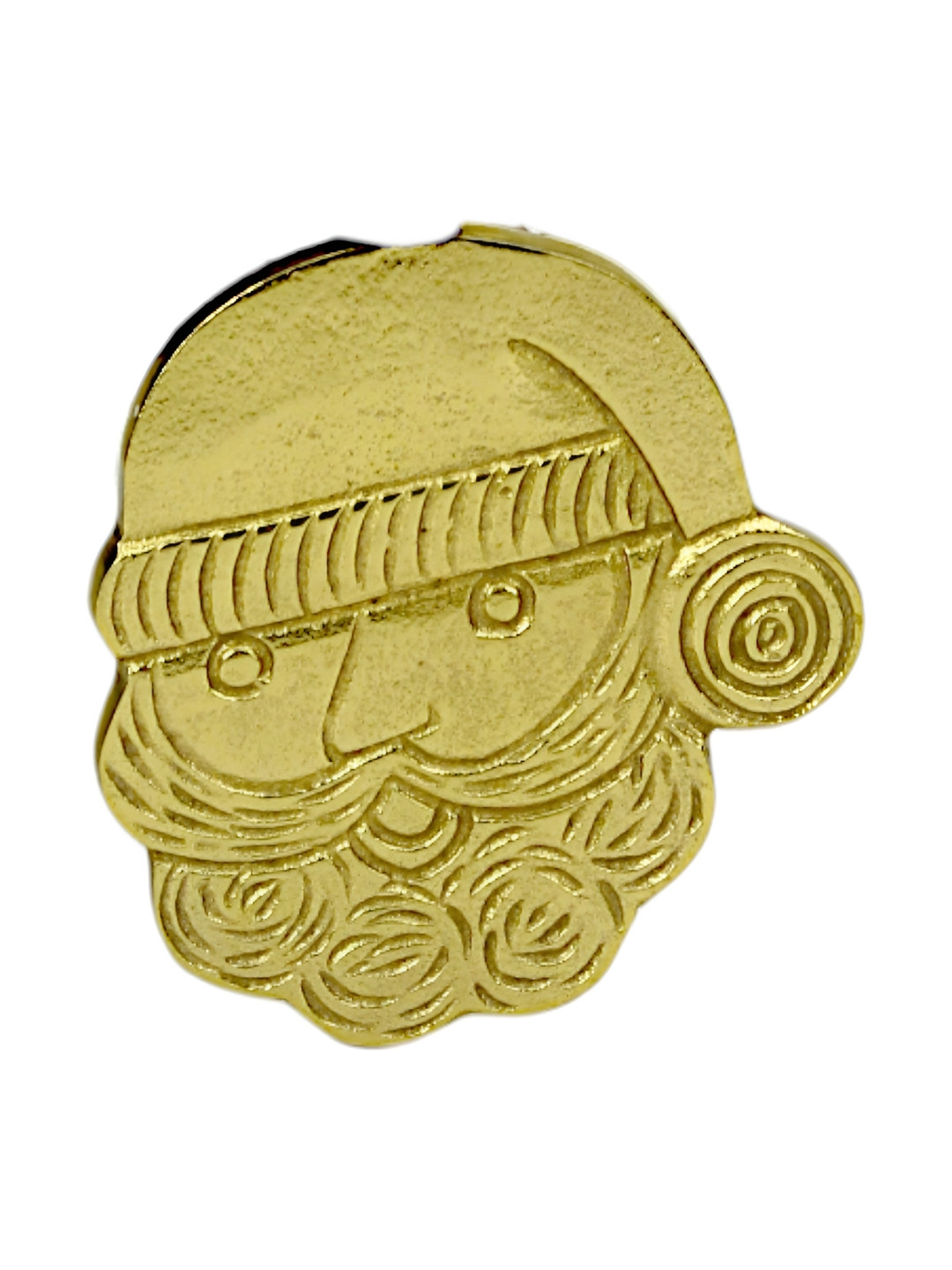 Hind Decor Gold Toned Handcrafted Christmas Santa Claus Tray