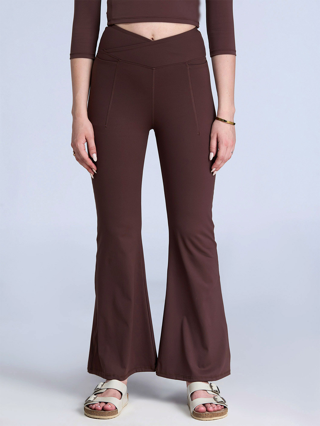 CAVA Brown Petite Hourglass Flared Tights