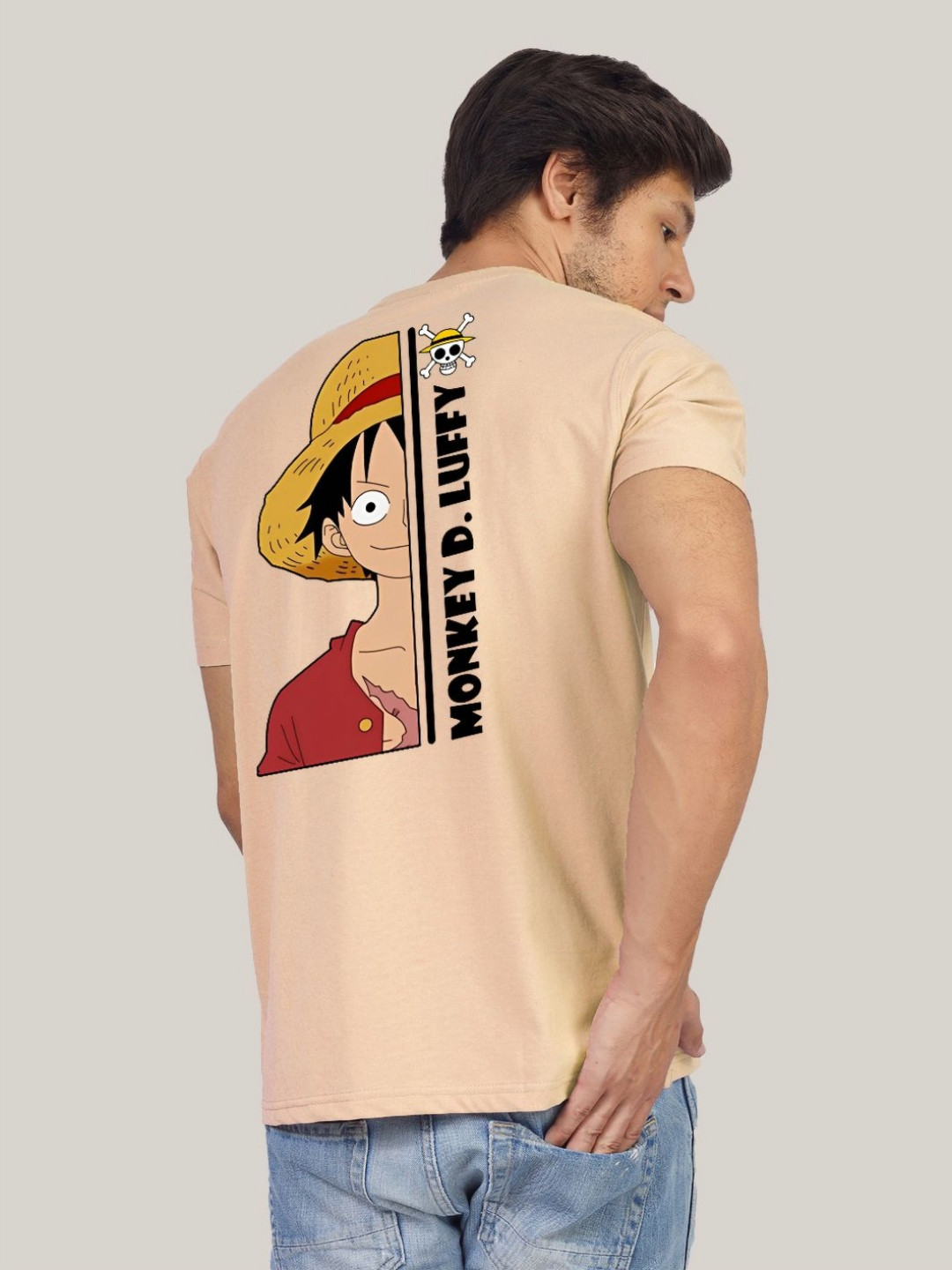Greylongg Men Yorksteadd 2076 Pug Fawn Graphic Printed Round Neck T-shirt
