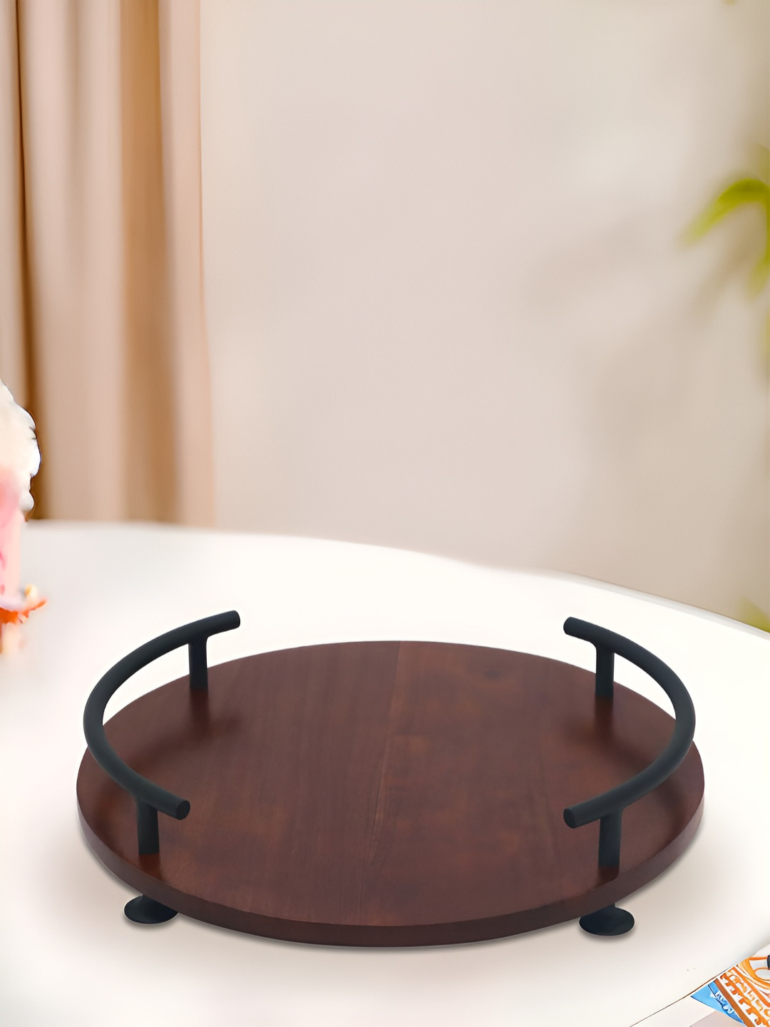 Metalsmith Black 2025 Wood 1 Pieces Easy to Clean Serving Tray