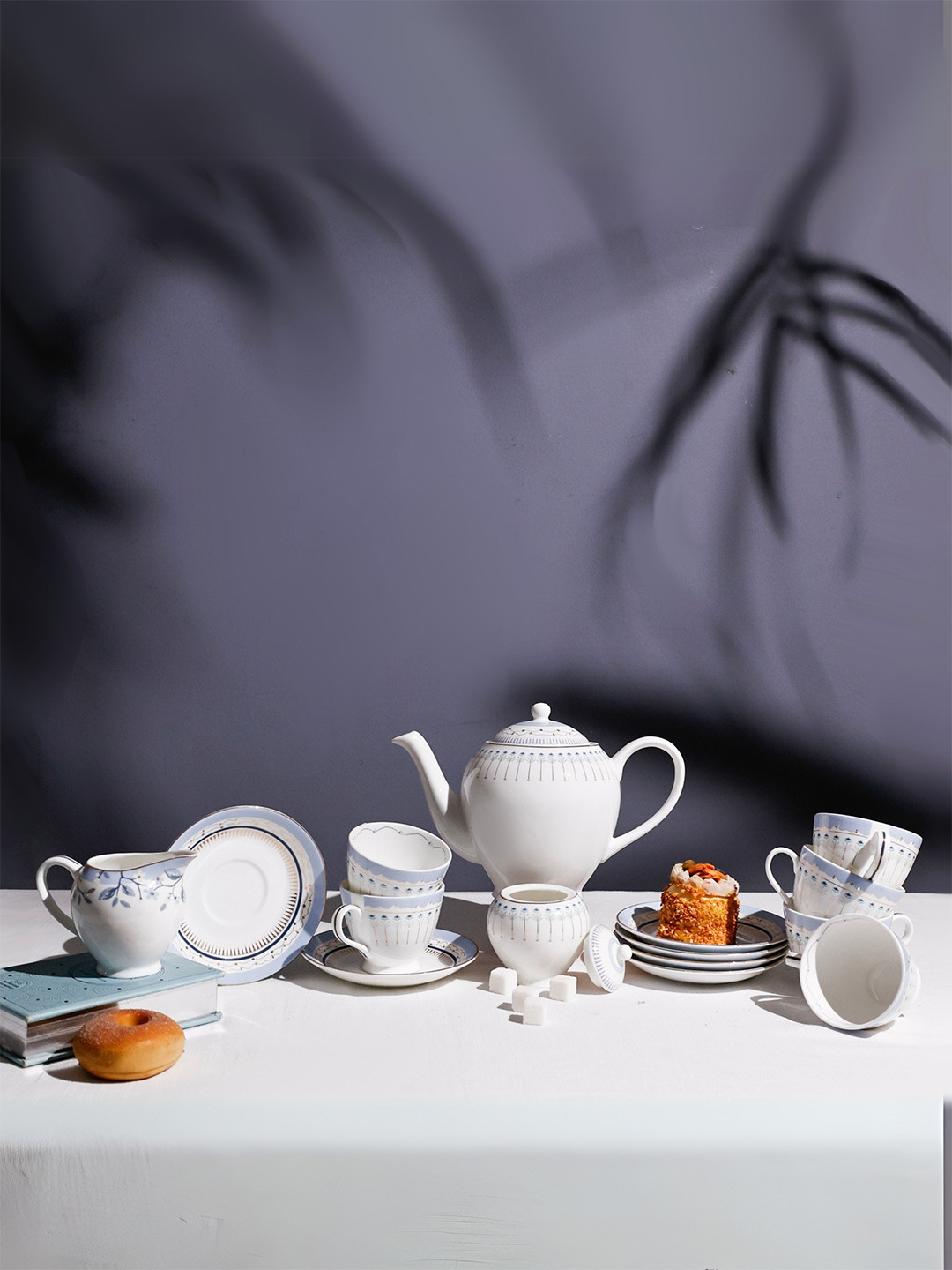 CLAY CRAFT Set of Set Of 15 Magique By The Wishing Chair River Of Flowers Tea Set