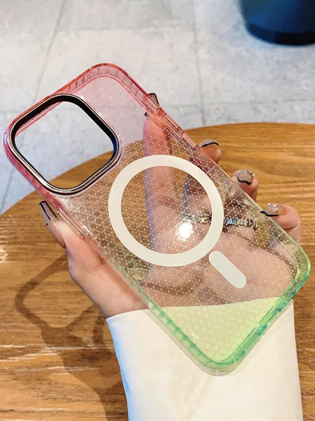 Luxury Kase LK080 Fashion Gradient iPhone 14 Pro Back Case