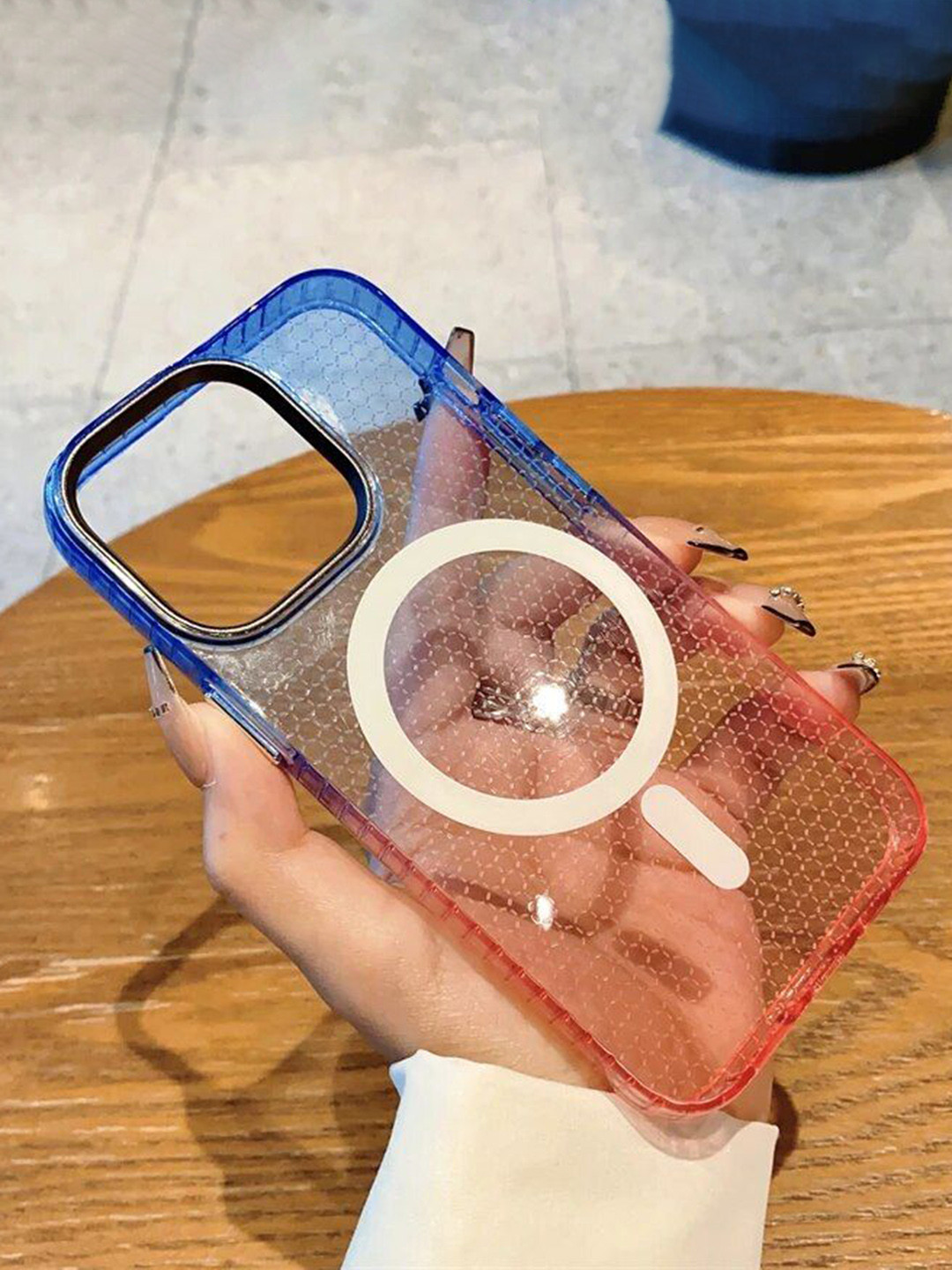 Luxury Kase LK080 Abstract Printed iPhone 13 Pro Fashion Gradient Color Back Case