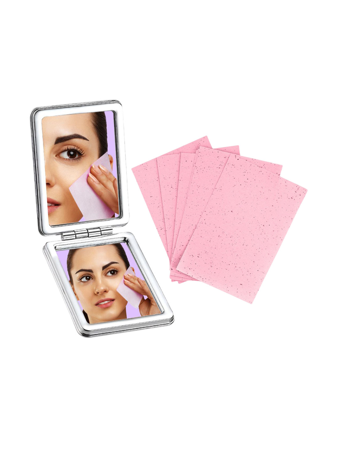 MATRA Foldable Hand Mirror With Oil Blotting Sheets