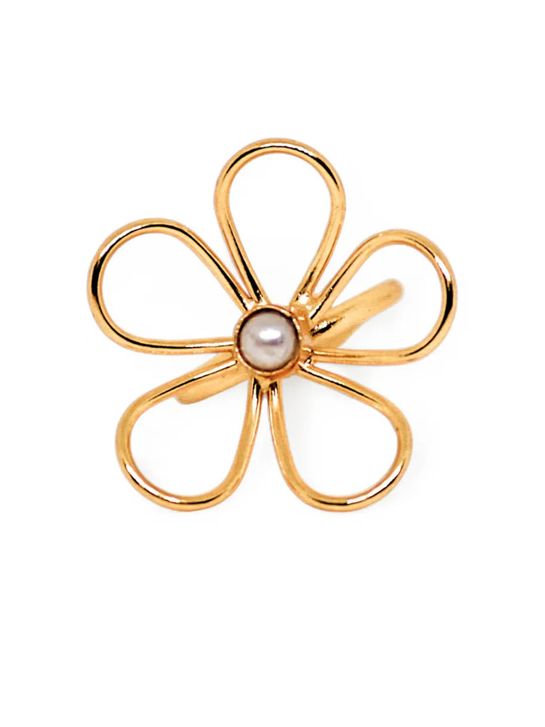 Binnis Wardrobe Gold-Plated Flower Adjustable Finger Ring