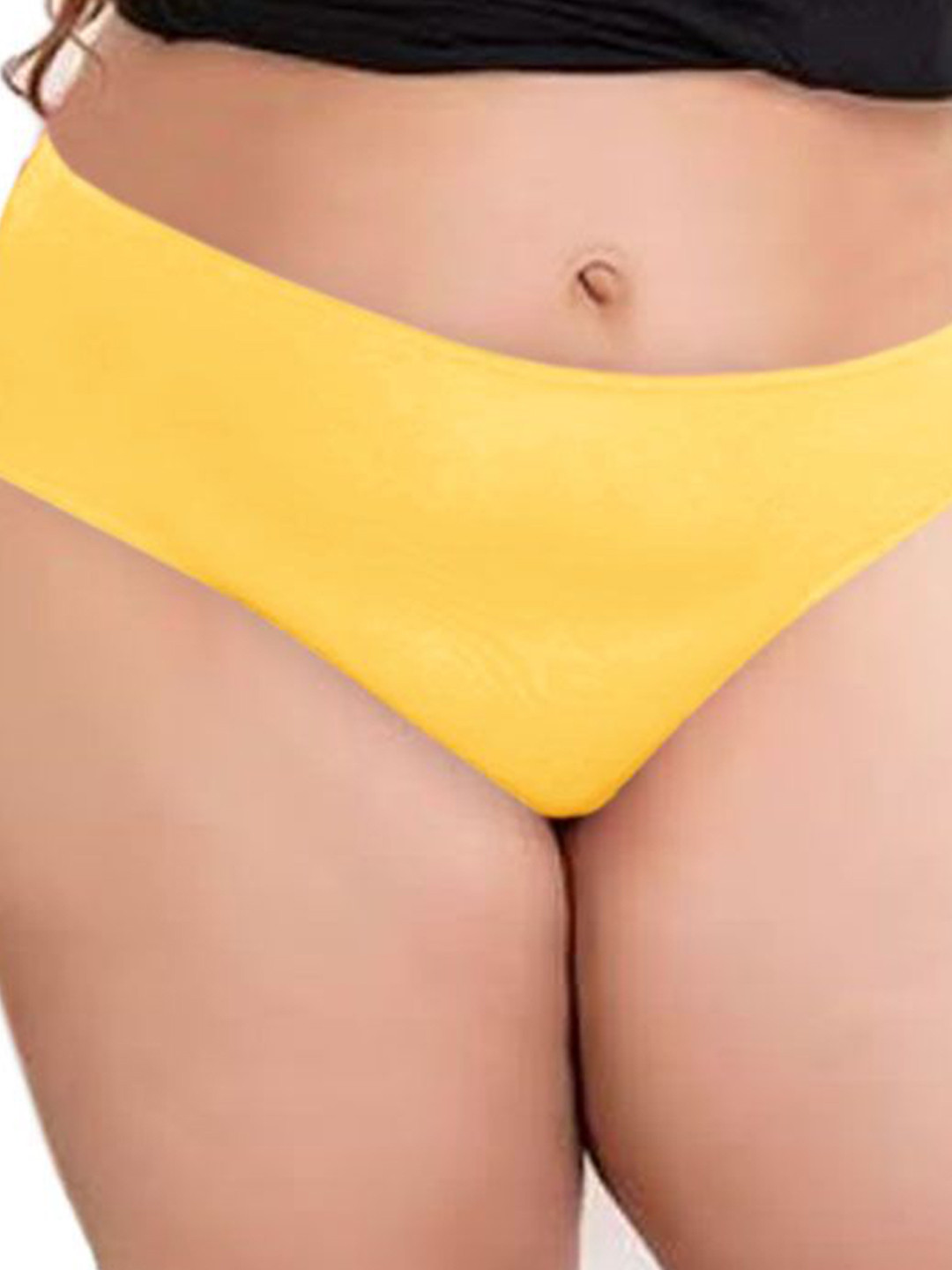 Diving deep Cotton Mid-Rise Hipster Briefs DD151 Yellow New Pant_ies_1 PC_XS