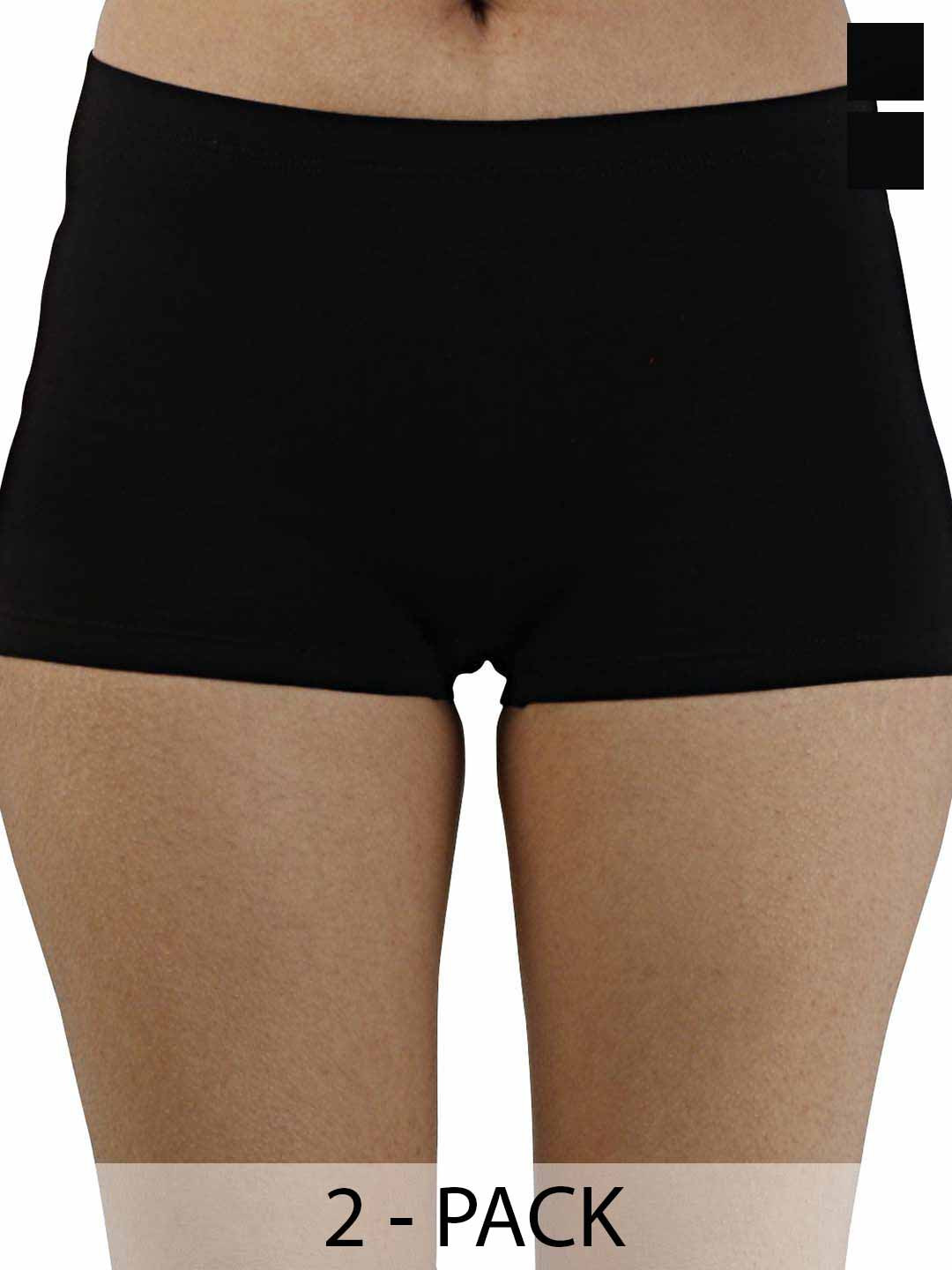 Diving deep Pack Of 2 Boy Short Briefs Full Panty_Pack of 2 Black_S