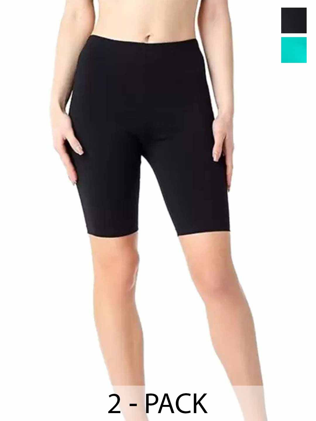 Diving Deep Pack Of 2 Cotton Boy Shorts Briefs 25_4A6Black 08 No.Shorts-2 Pc__XL