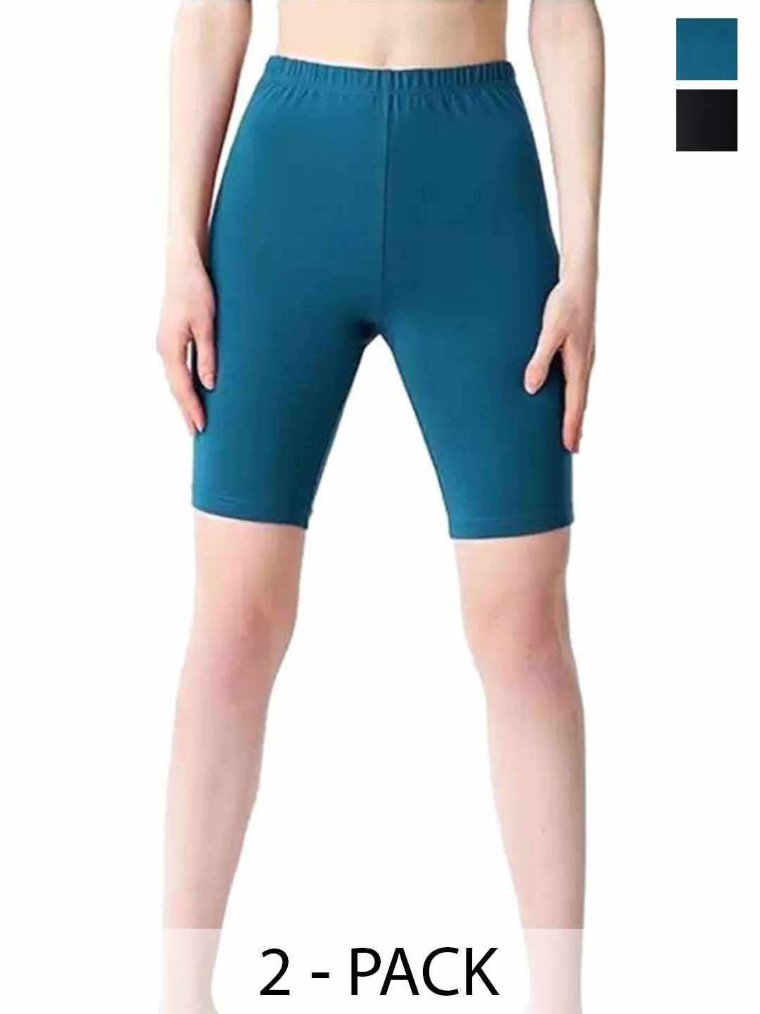 Diving Deep Pack Of 2 Cotton Boy Shorts Briefs 39_3Royal Blue BlackShorts 2 PC__XXL