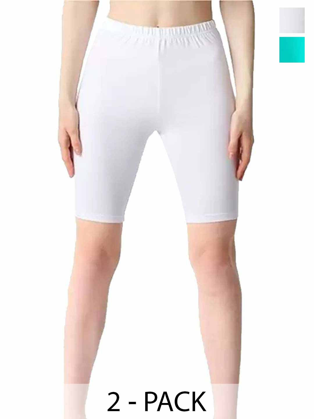 Diving Deep Pack Of 2 Mid-Rise Boy Shorts Briefs 30_7A108 No. WhiteShorts-2 Pc__S