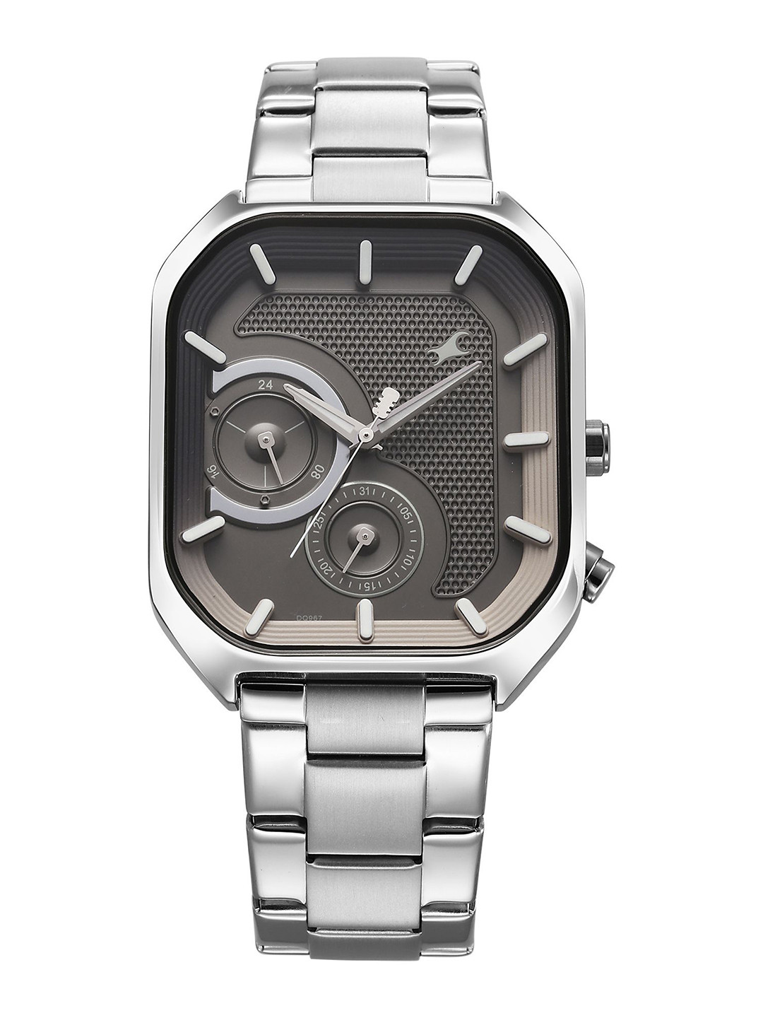 Fastrack Men Brass Dial & Stainless Steel Bracelet Style Straps Analogue Watch 3321SM01