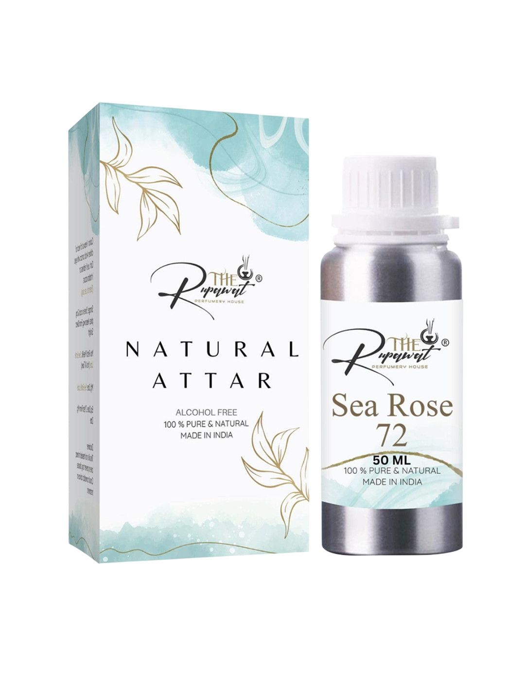 THE RUPAWAT Perfumery House Sea Rose 72 100% Pure & Natural Alcohol-Free Attar - 50 ml