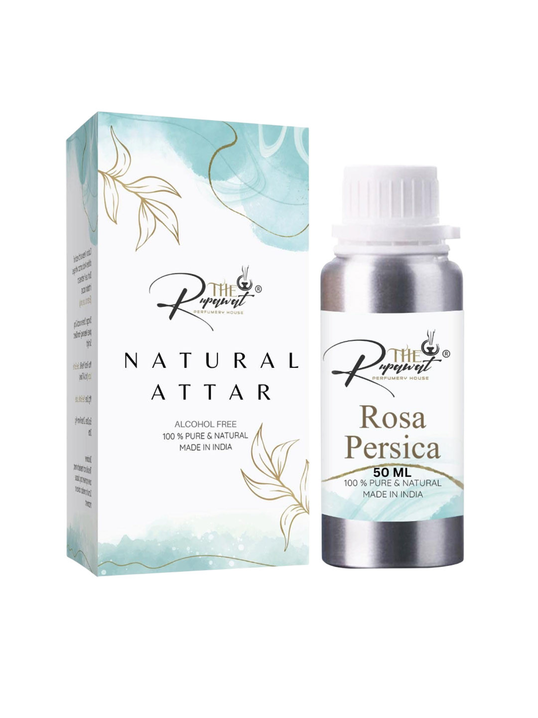 THE RUPAWAT Perfumery House Rosa Persica 100% Pure & Natural Alcohol Free Attar - 50 ml