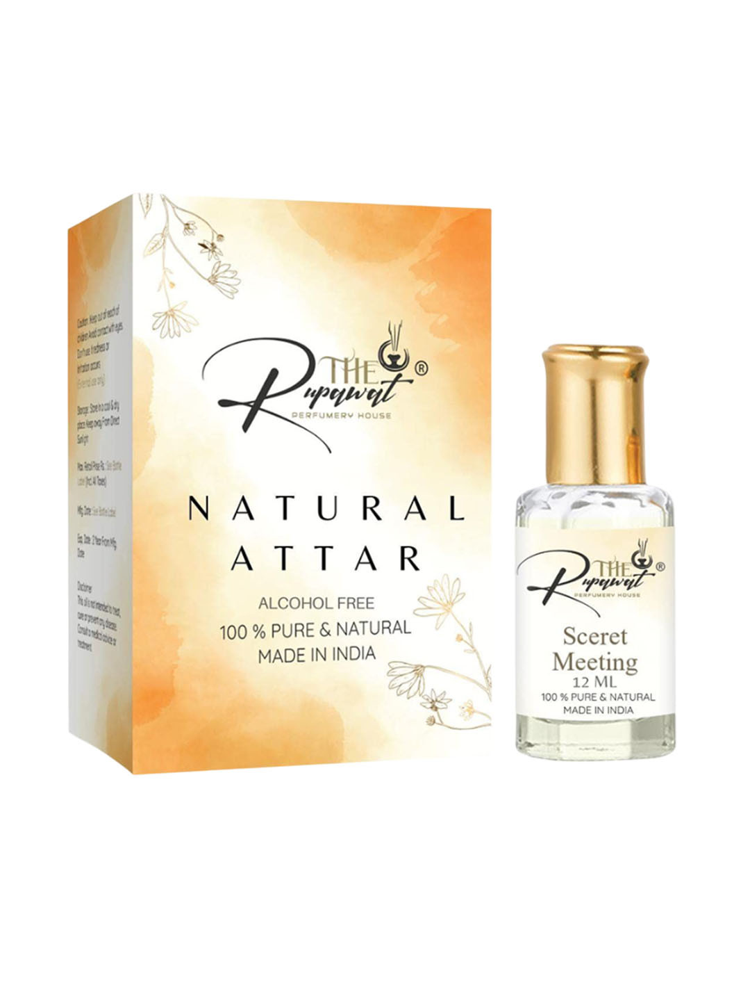 THE RUPAWAT Perfumery House Rose Natural & Alcohol-Free Attar - 12 ml