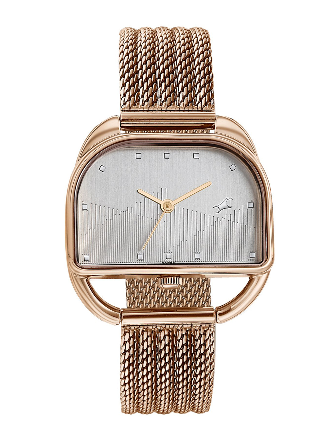 Fastrack Women Brass Dial & Stainless Steel Straps Watch 6307WM01