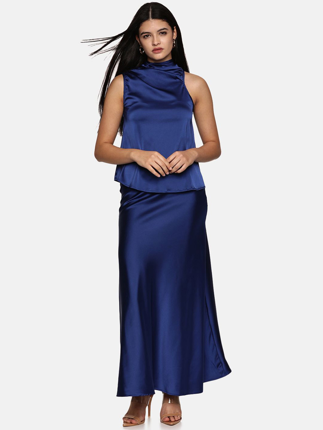 ISU High Neck Sleeveless Top With Skirt