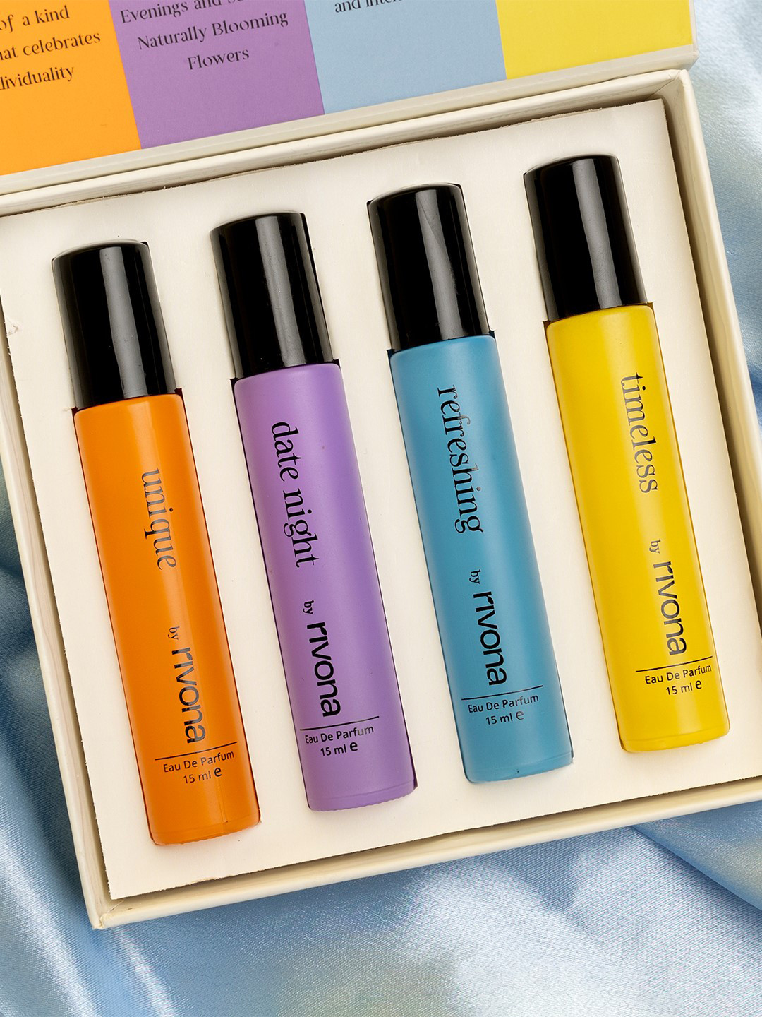Rivona Naturals 4Pcs Versatile Eau De Parfum Fragrance Gift Set - 15ml Each