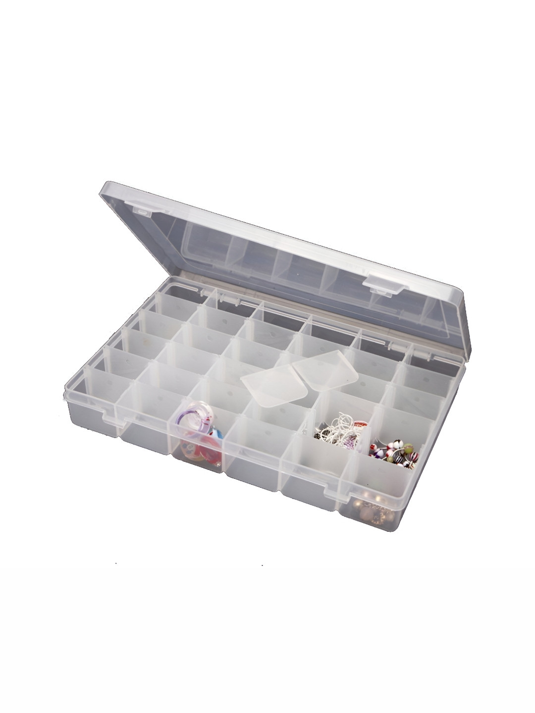 Inditradition Transparent 36 Grid Cells Reusable Jewellery Organiser