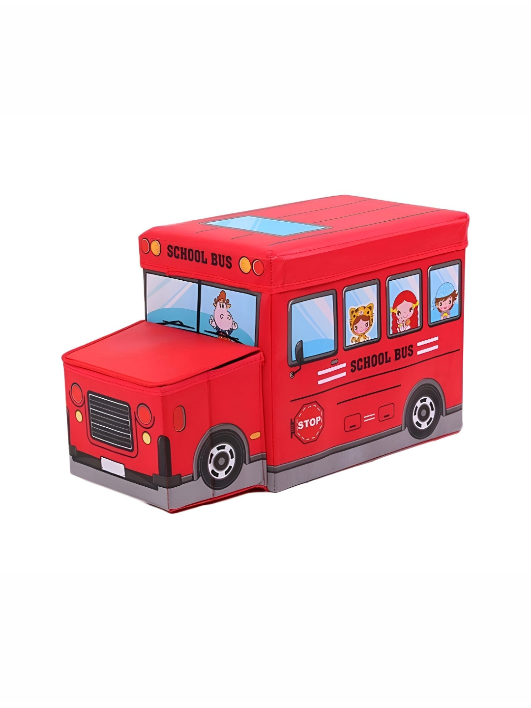 Inditradition Red & Blue Printed Super Strong Foldable Storage Box With Lid Organiser