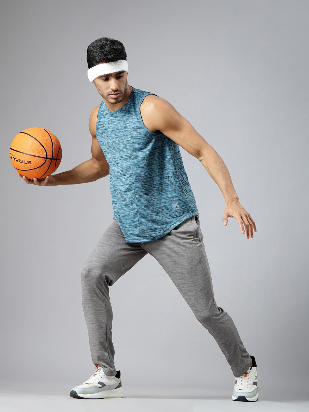 HRX by Hrithik Roshan Men Solid Slim Fit Round Neck Sport Vest T-shirt