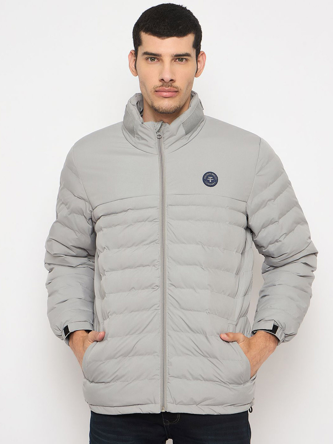 Duke Men Mock Collar Solid Casual Padded Jacket