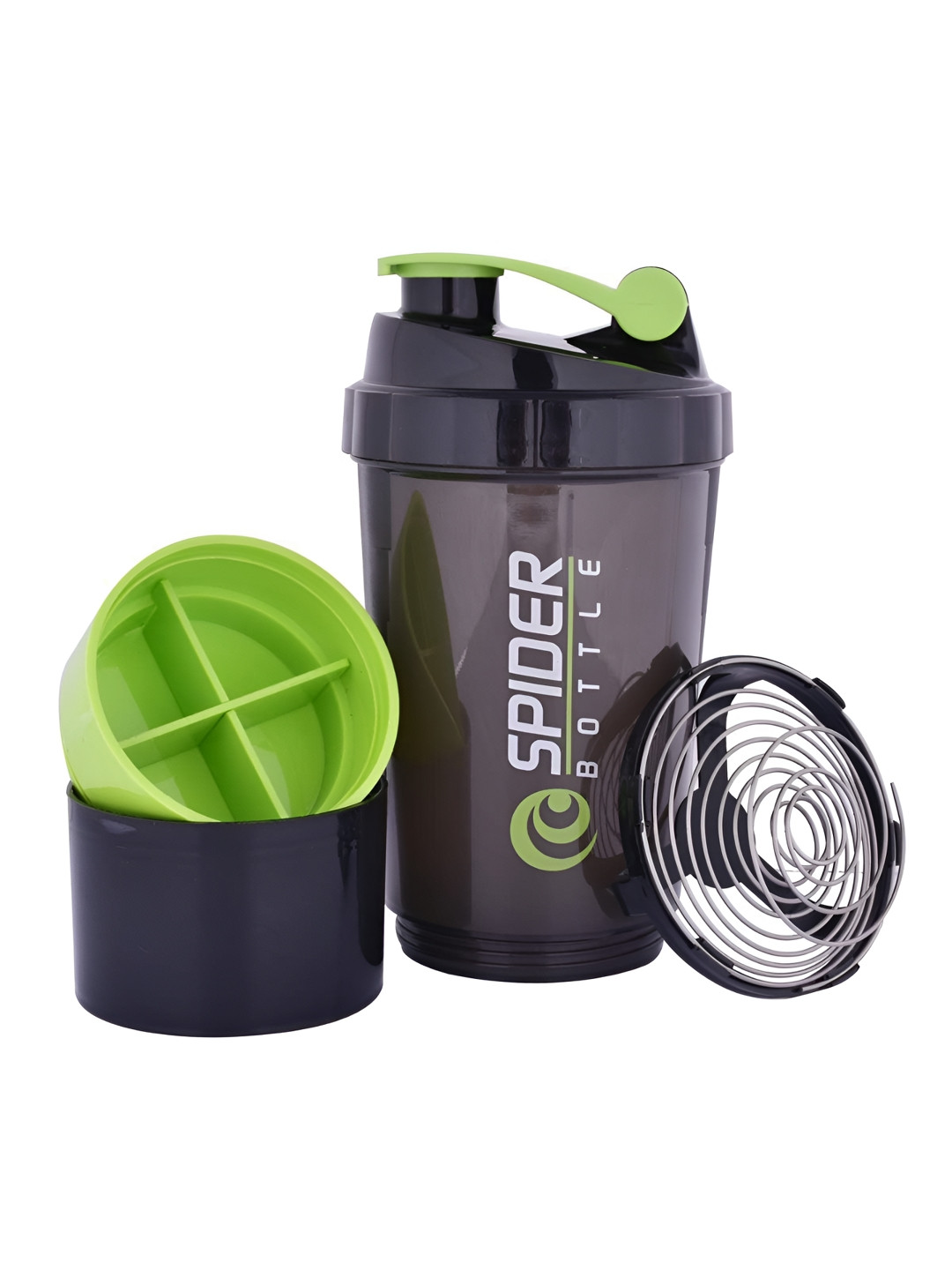 GROUPERS Black & Green Typography Single Wall Vacuum Water Bottle